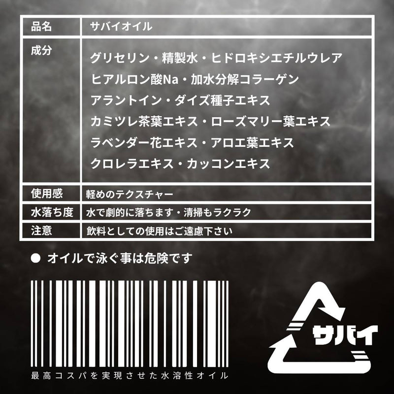 『業界最安値×サバイオイル』3キロ×5本【水溶性オイル×送料無料】