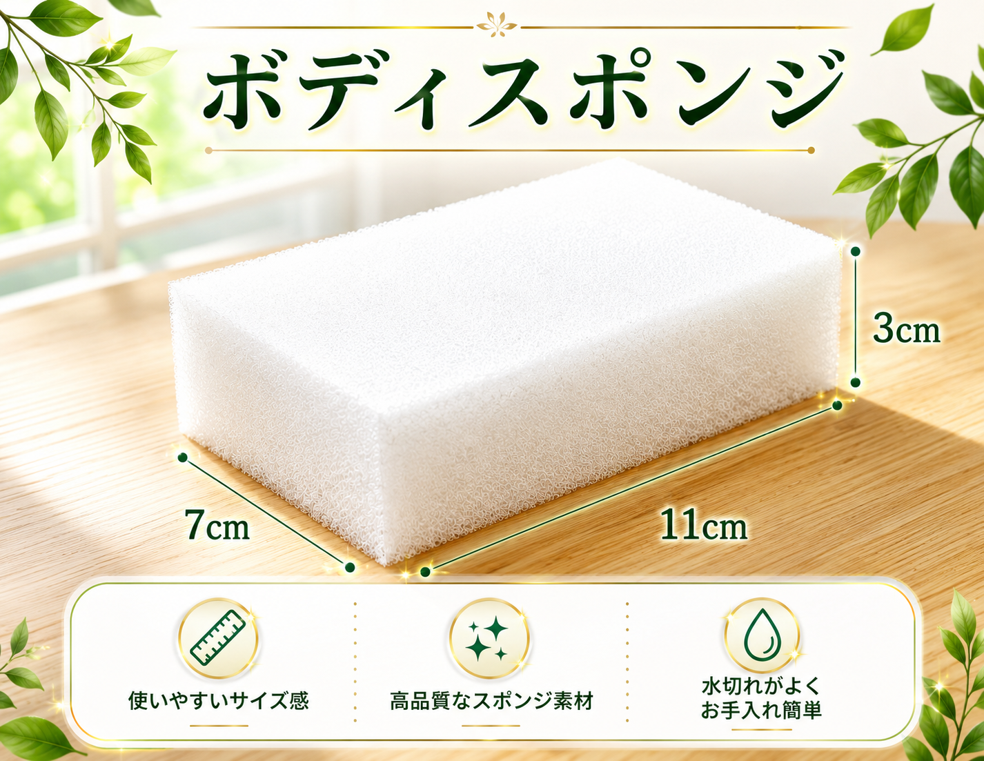 最安値ボディスポンジ『圧縮スポンジ』